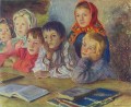 Kinder in einer Klasse Nikolay Bogdanov Belsky